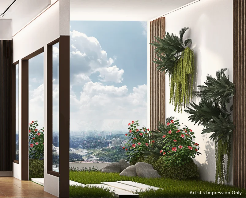 LIVING AREA WITH TERRACE GARDEN